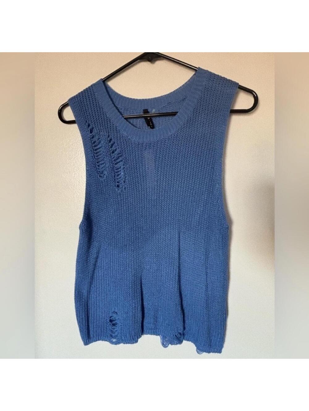 San Joy distressed knit sweater